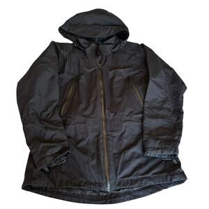 Lands End Jacket Womens Size Small Black Water Resistant Outdoor Camping Hiking